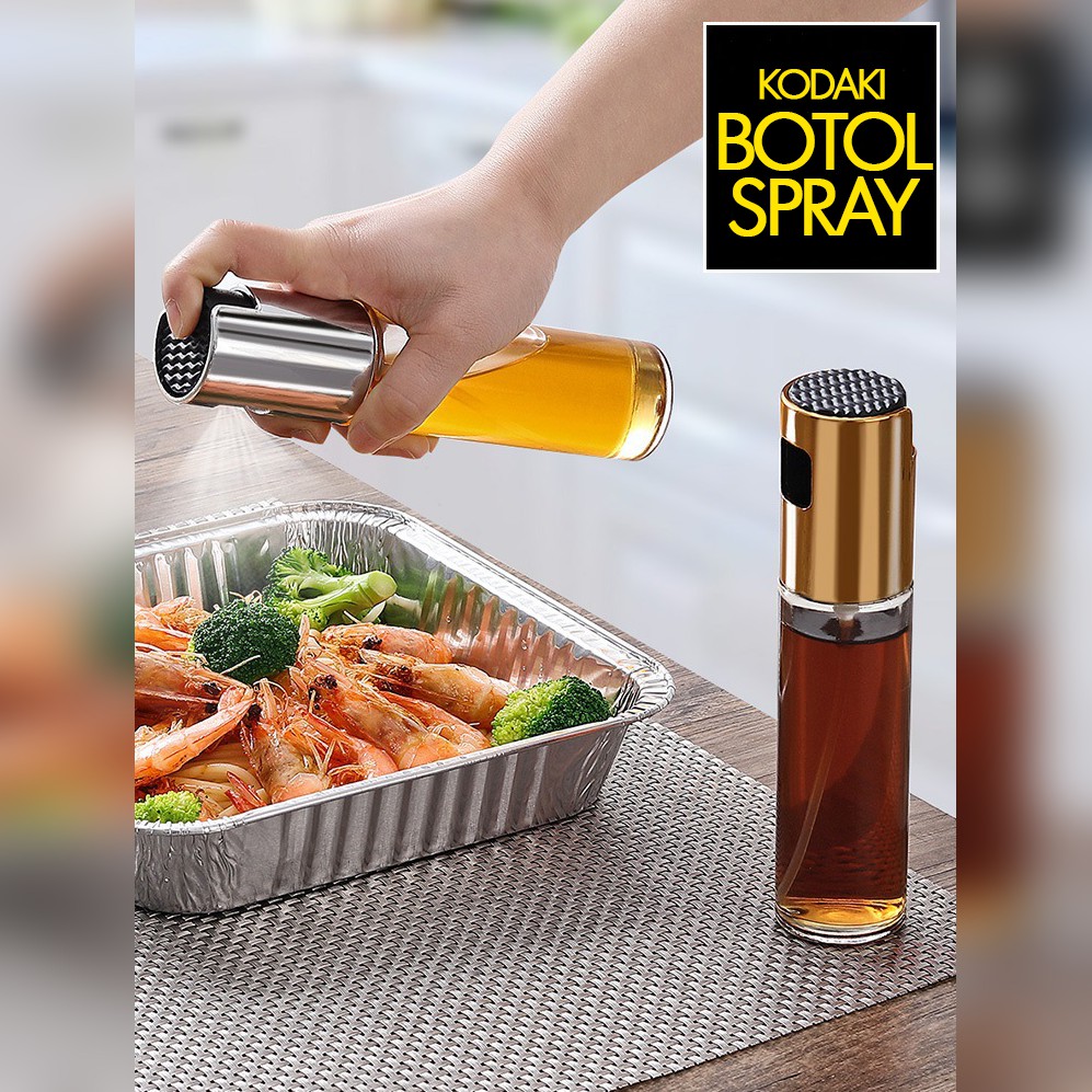 Botol Spray Pump Minyak Olive Oil Stainles Steel 100ml KT-17