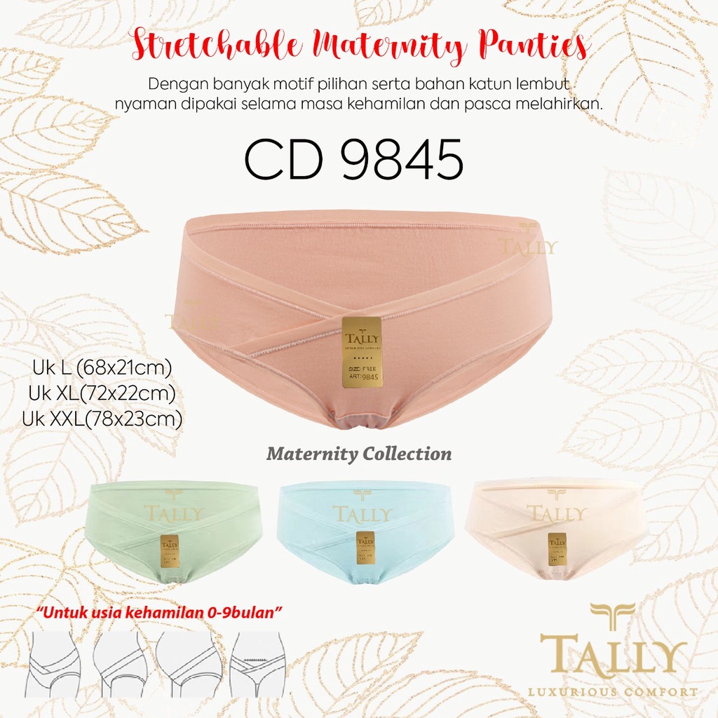 CD HAMIL TALLY 9845 UK L XL MATERNITY PANTIES CUTTING MINI PAKAIAN DALAM WANITA