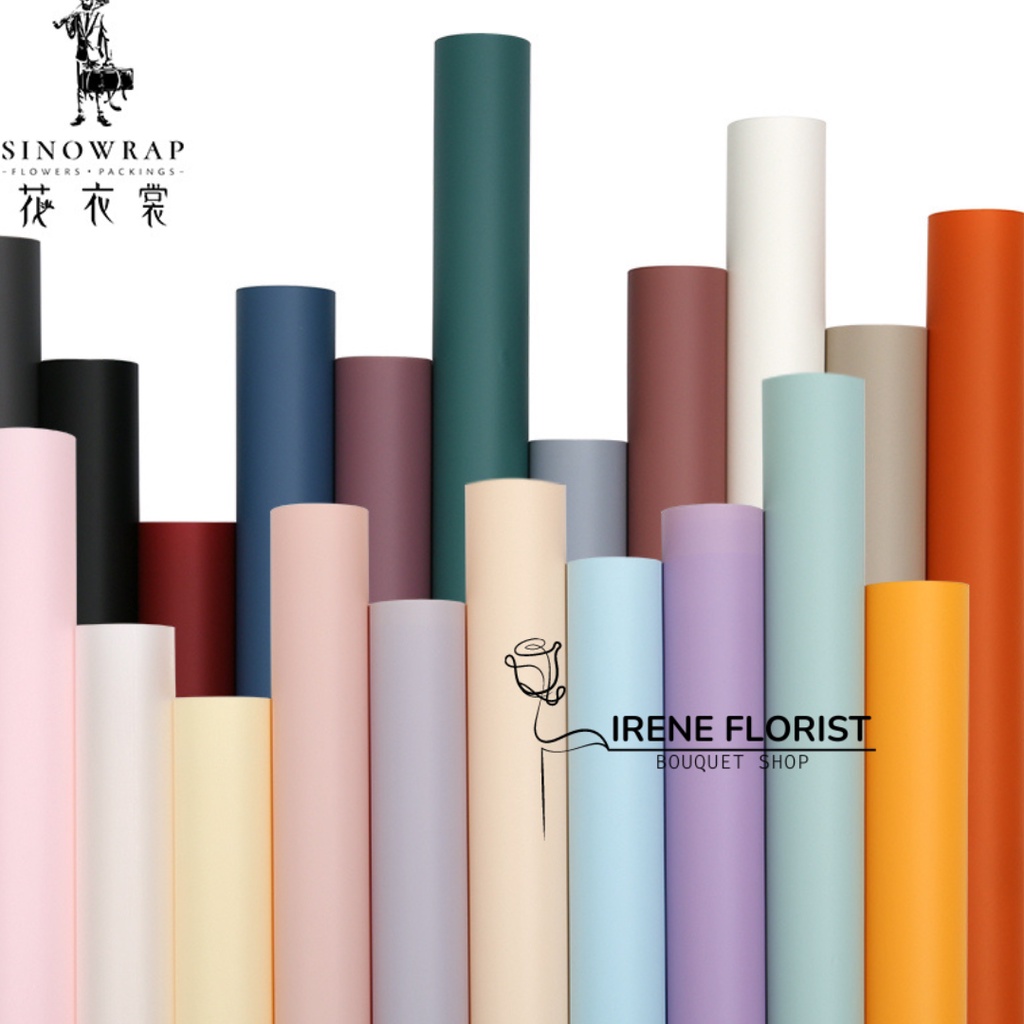 

[1 lembar] Kertas Buket Cellophane Full Matte Solid Color Wrapping Buket Bunga Per Lembar