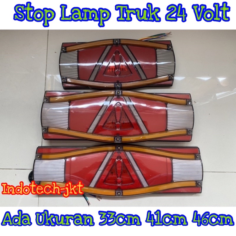 Stop Lamp Lampu Belakang Truk 24 Volt Model Tanda Seru