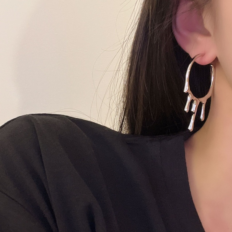 Anting Gantung Silver Gaya Harajuku Korea Untuk Wanita