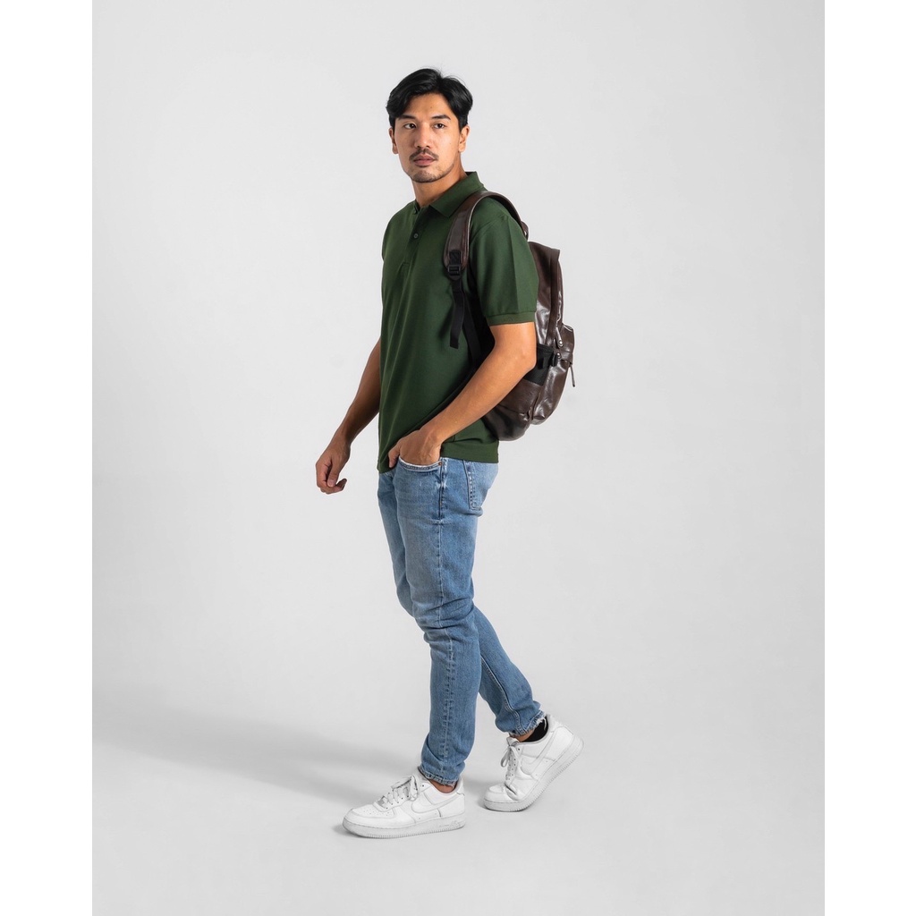 AKITA POLO SHIRT - Kaos Polo Pria in Dark Green (Hijau Army)