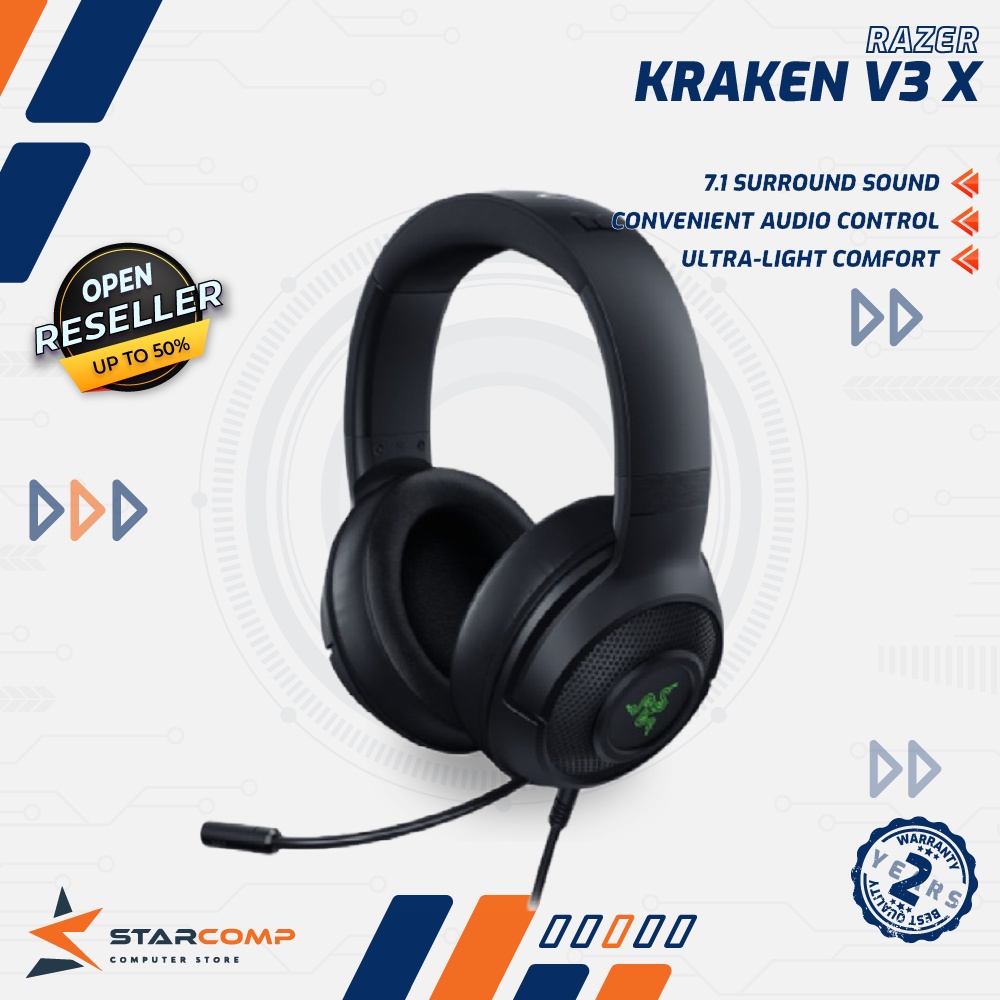 Razer Kraken V3 X Wired USB Gaming Headset V3X V3-X