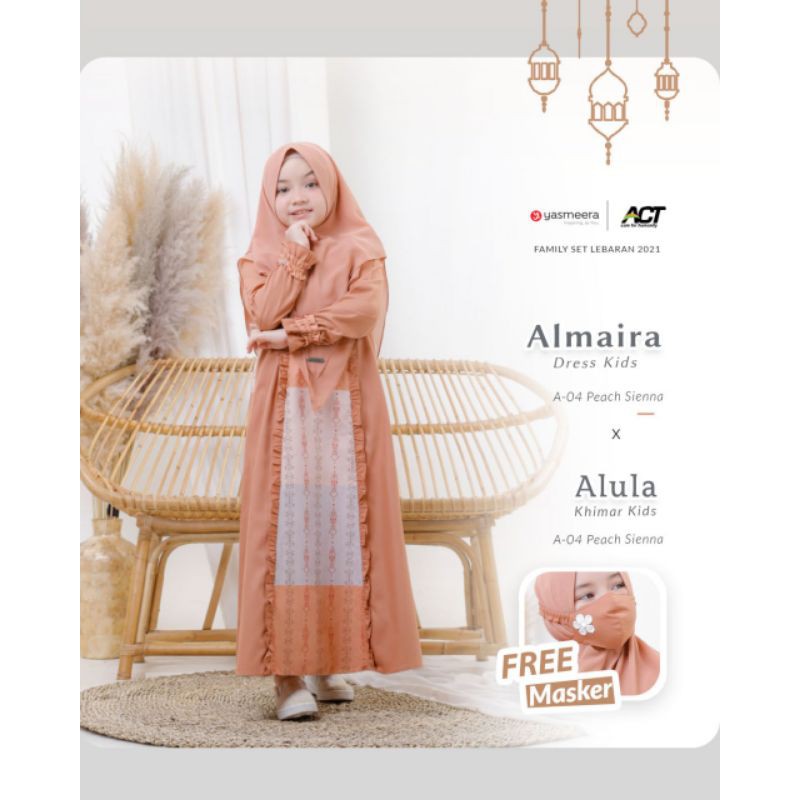 Yasmeera Almaira Dress Kids Gamis Only Anak Bahan Katun Adem