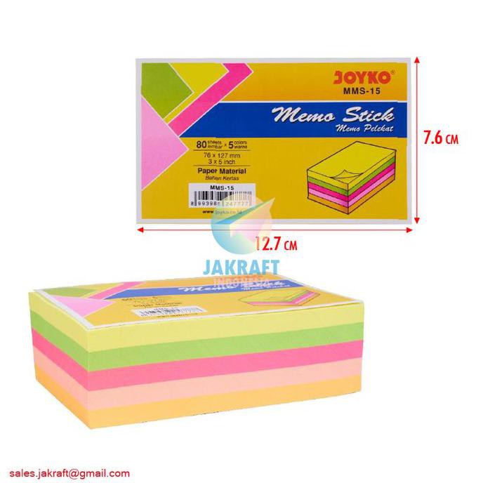 

Diskon Kertas Memo Stick Tempel Sticky Note JOYKO MMS-15 Seperti Post It 655 Big Sale