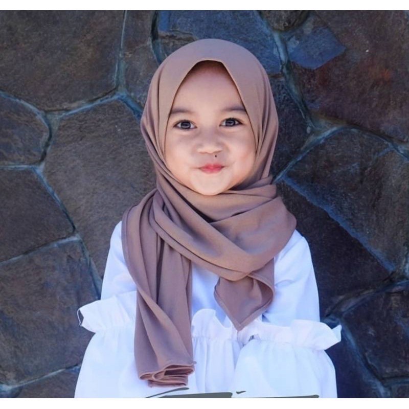 Pashmina Diamond Tali Anak 2-10th Jahit Tepi Diamond Premium / Hijab Anak Pashmina Panjang