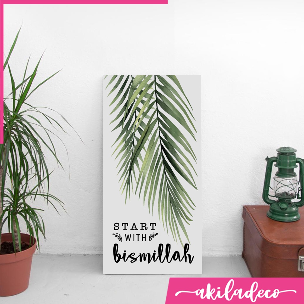 Hiasan Dinding Lukisan Daun Tropical Dekorasi Rumah Wall Decor Monstera Poster Aesthetic (Trop 07)