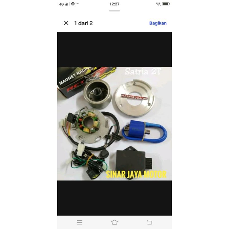 magnet yz 125 RC3 satria 2t pengapian 1set plendes