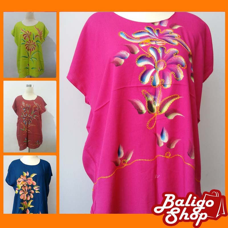 Baju Atasan Kaos Bordir Lukis Baju Stik Bali Kaos Wanita Oleh Oleh Khas Bali