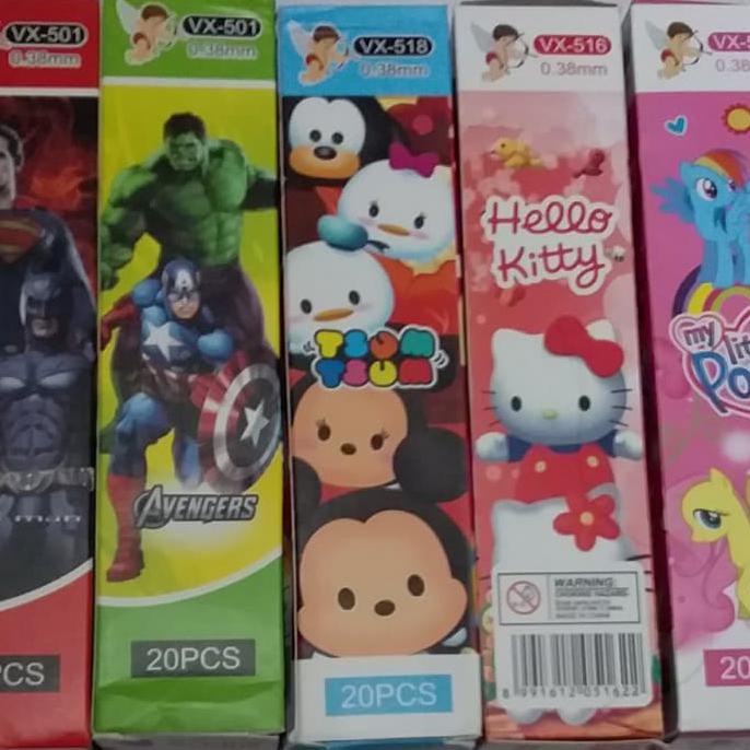 

Limited Edition Tinta Reffil Pulpen Gel Karakter (1 Pak Isi 20 Pcs) Berkelas