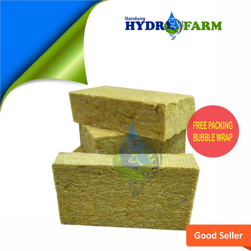 Media Bercocok Tanam Rockwool Cultilene Cultiline Organik Seperempat 1 1/4 Slab Benih Murah Siap Pak