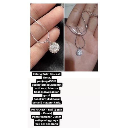 Kalung Putih Besi ASLI