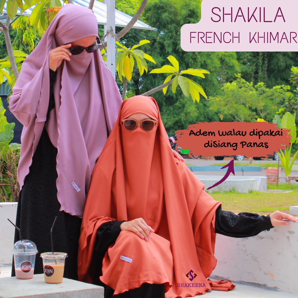 Premium French Khimar bahan Adem- Frenchkhimar segitiga shakila