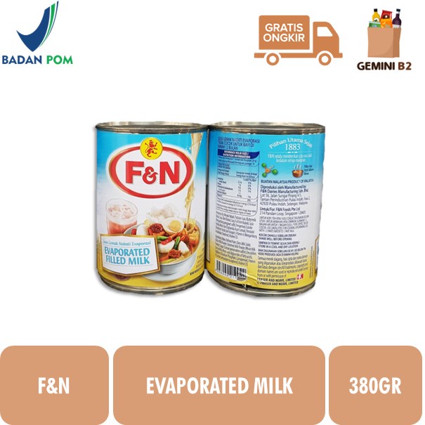 

F&N Evaporated Milk / Susu Evaporasi 380GR