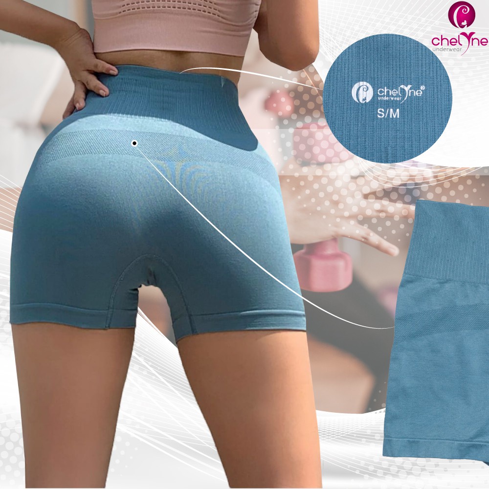 Hotpants Sport Chelyne TMK25 Celana Pendek Bahan Seamless Rajut