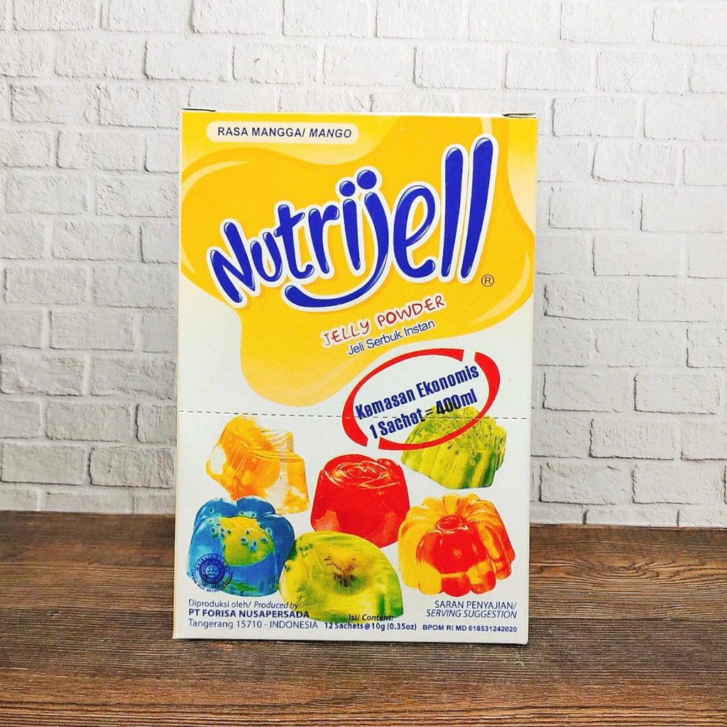 

NUTRIJELL EKONOMIS BOX JELLY POWDER JELI SERBUK INSTAN RASA MANGGA 12X10GR BOX