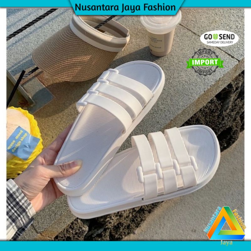Sandal Wanita Strap 3 Jelly Import Terbaru Balance V202 S8D