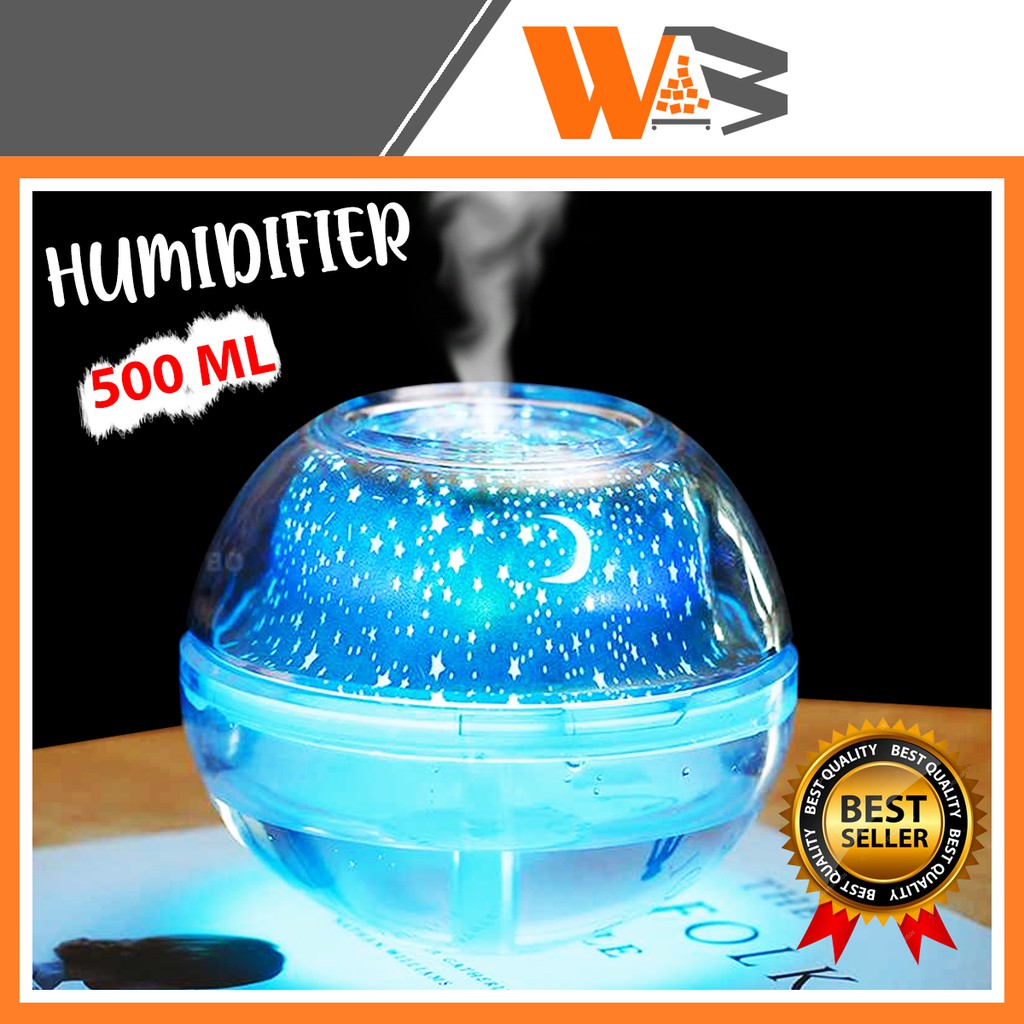 COD Air Humidifier Diffuser Aromaterapi Pelembab Udara Ruangan Pegnharum Ruangan Kamar Lampu Tidur