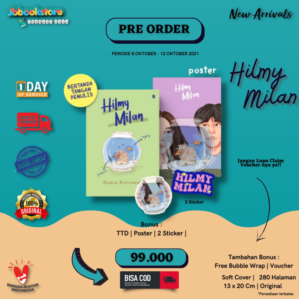 [ READY STOK ] Novel Hello Again Cello / Hello Cello / Hilmy Milan / The Camarro - Nadia Ristivani/Ijo Script