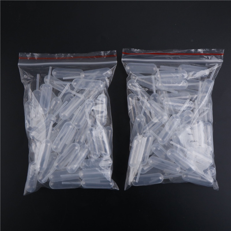 100 Pcs Pipet Transfer Sekali Pakai Bahan Plastik Ukuran 4ml