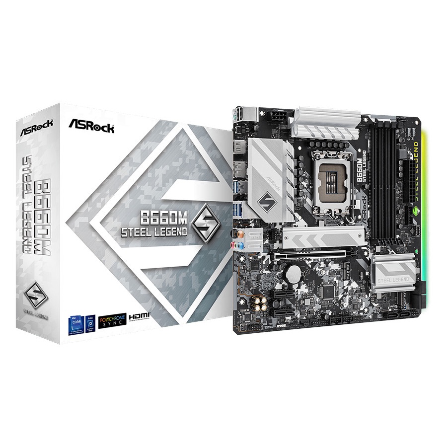 ASRock B660M Steel Legend LGA1700 B660 DDR4 USB3.2 SATA3