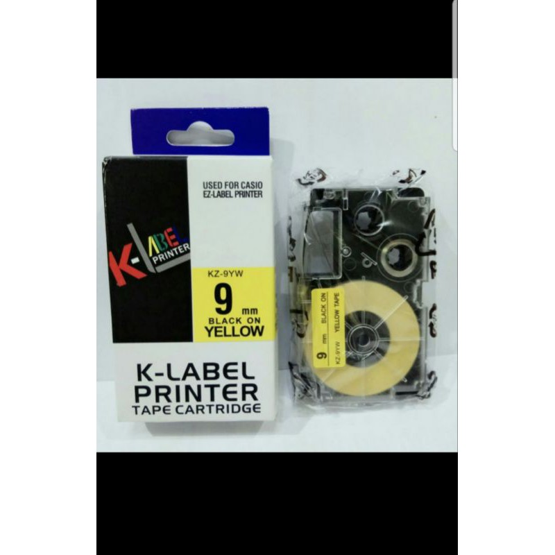 

k-label printer used for casio ez label printer black on yellow 9 mm