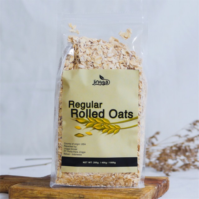 

Regular Rolled Oat 200g 400gr (Natural) Gandum Utuh Non-instan MPASI