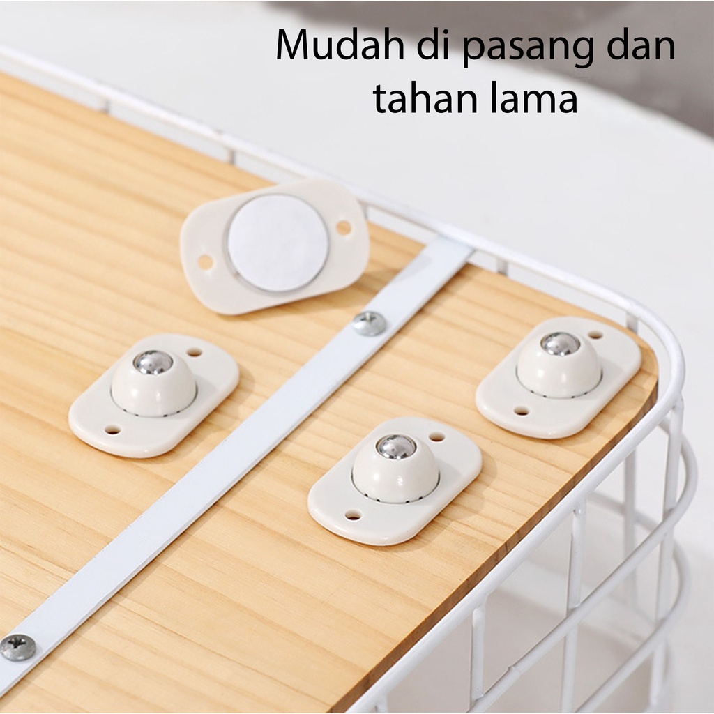 Roda Tempel/ Mini Wheeler Roda Mini Tambahan Multifungsi Storage Alat Bantu Angkat Barang 360°