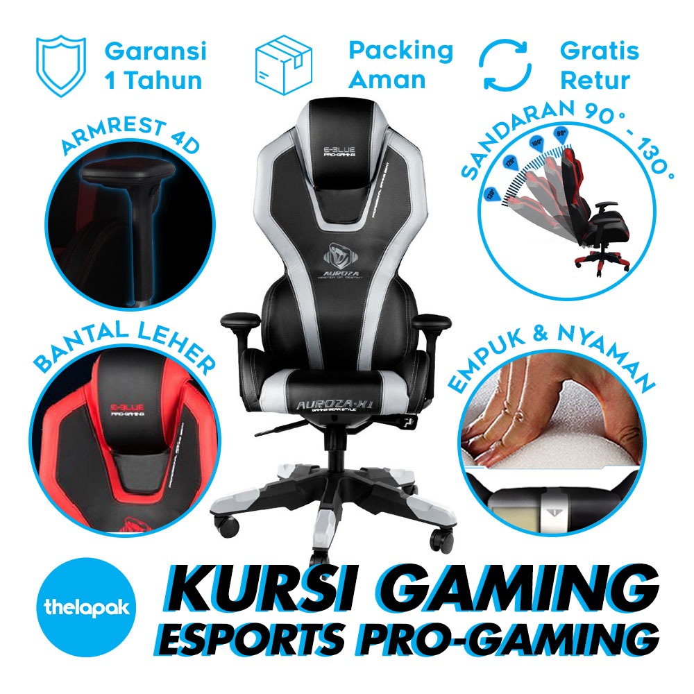 Jual Kursi Gaming EBLUE Auroza X1 Premium Quality Gaming Chair Original Shopee Indonesia