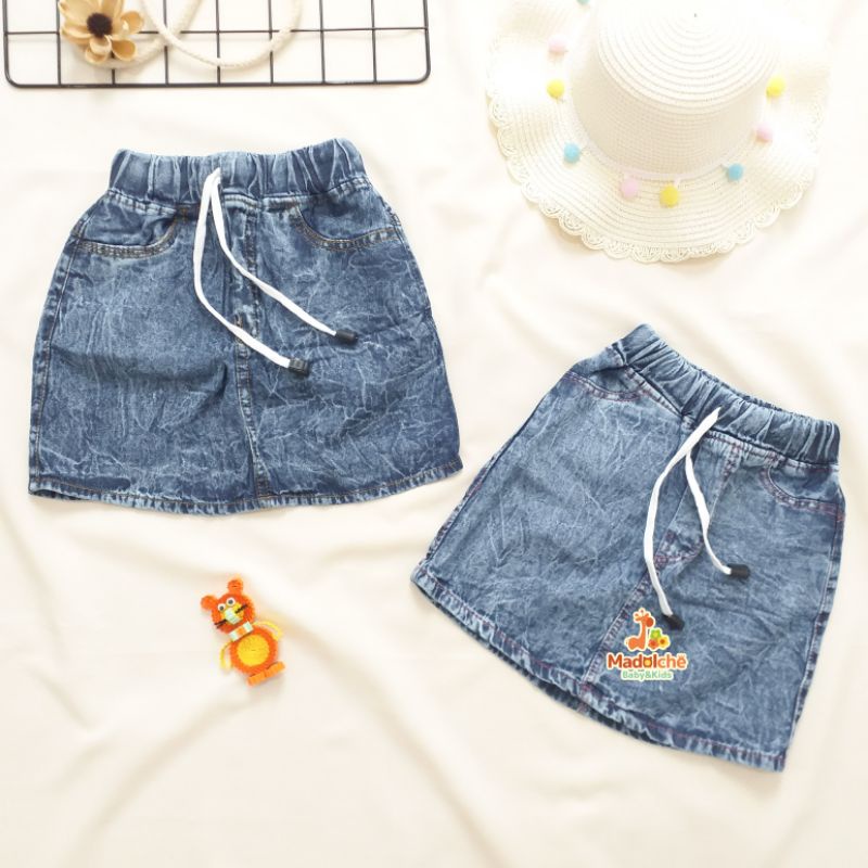  Rok  Jeans Mini Anak  Perempuan Snow Wash Usia 1 4 tahun 