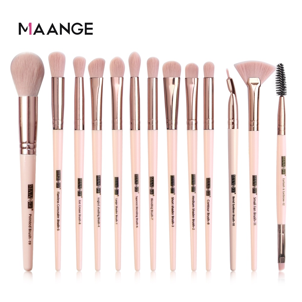 MAANGE 13Pcs Cosmetic Professional Makeup Brush Soft Smooth Makeup Brush Set for Beauty Tools Makeup Accessories