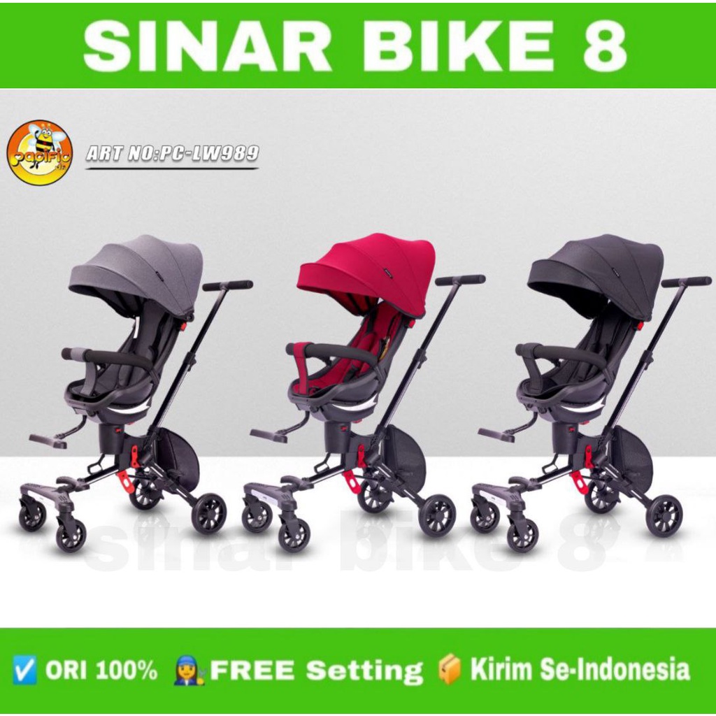 Magic Stroller Kursi Dorong Anak Pacific LW-989 Kereta Dorong Anak Traveling Depan Belakang