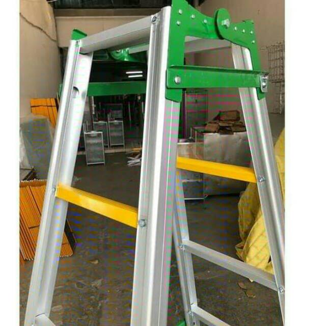 TANGGA ALUMINIUM LIPAT KUAT KOKOH TEBAL MURAH