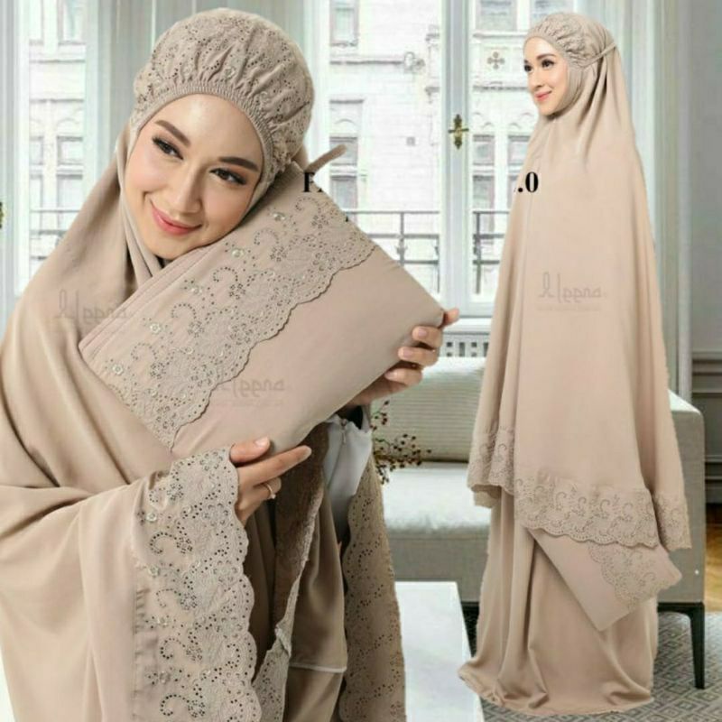 Mukena katun Khadijah Pasteleena Tas Grosir Mukena siti Khadijah Premium katun bordir Khodijah jumbo dewasa pasteleena mukena telekung pasteleena dewasa