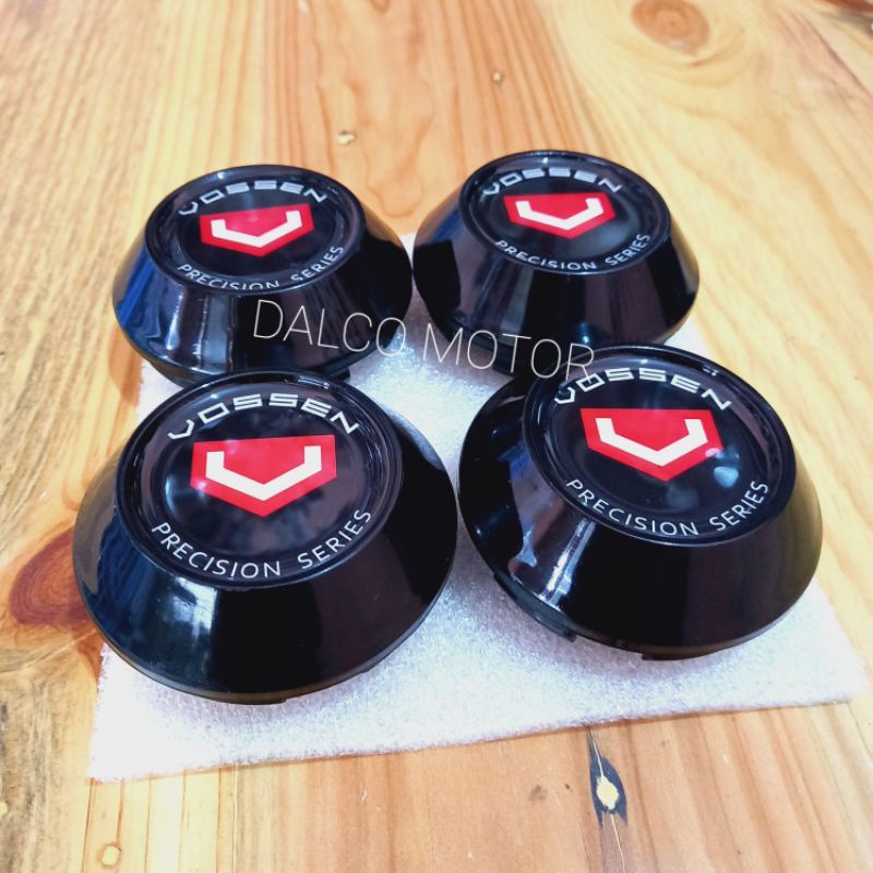 tutup dop as velg racing VOSSEN kerucut hitam besar diameter luar 6.8 cm