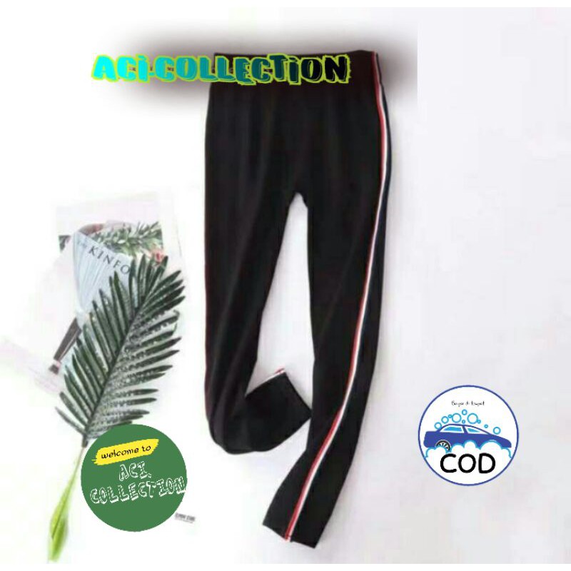 Legging Stripe Pants warna / Leging Stripe murah / Lejing stripe wanita