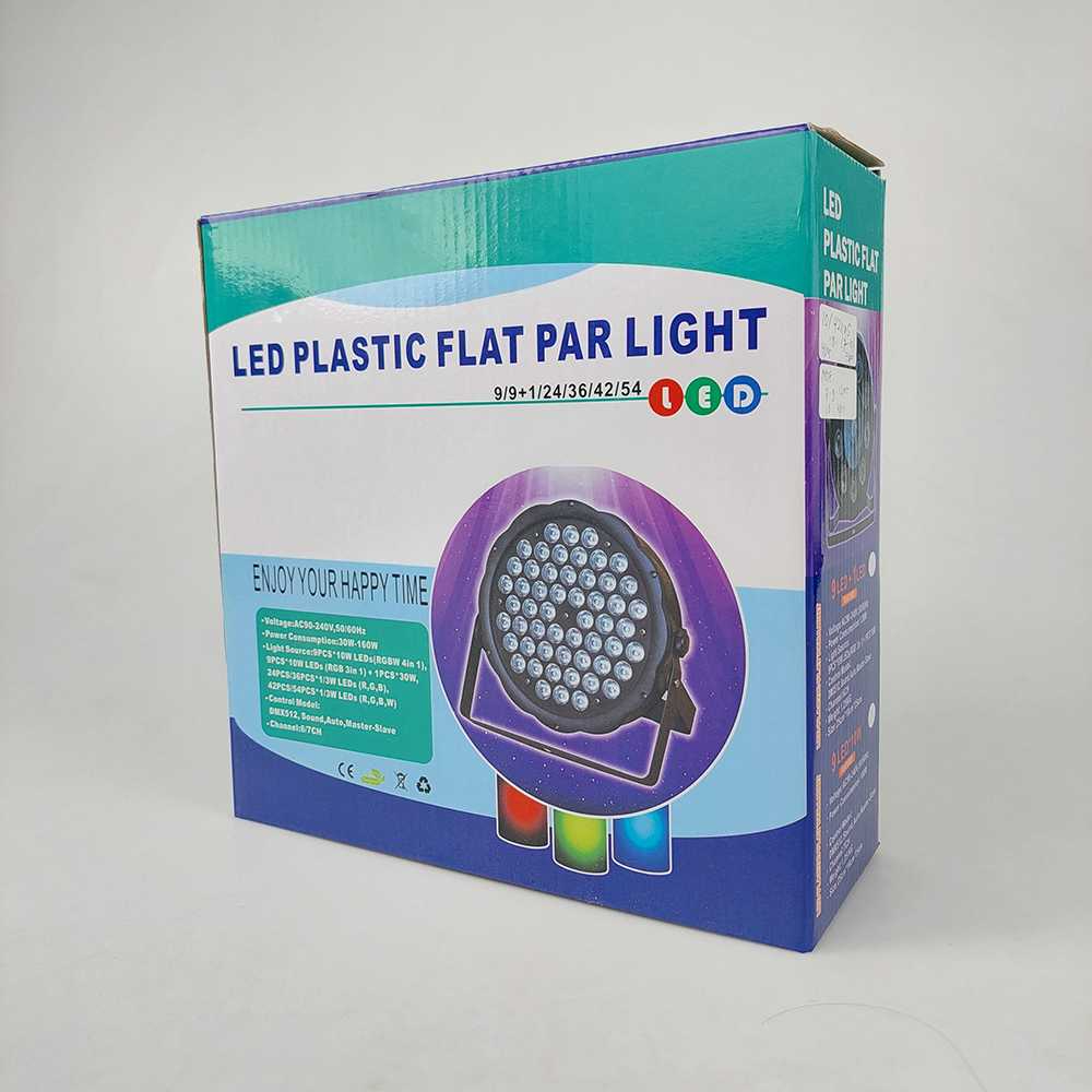 Lampu Par 54 x 3W Lighting Panggung DMX 512 port RBGW 54x3W LED Par Light RGBW Disco DJ Wash Light Equipment DMX 512 LED Uplights Strobe Stage Lighting Effect Light LED LED Flat Par 54x3W RGB Color Lighting Strobe DMX Controller For Disco DJ Music Party
