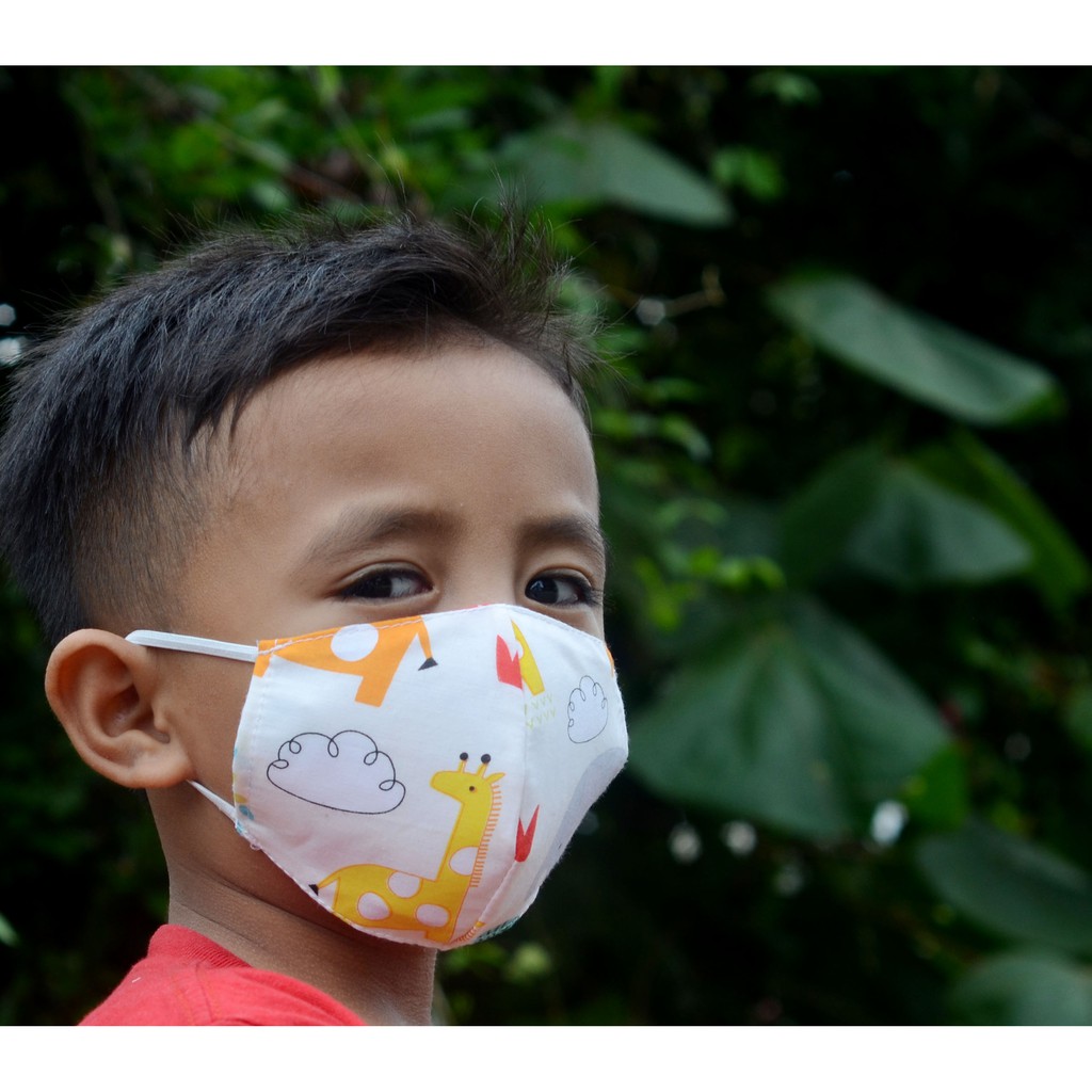 MASKER KAIN ANAK 3 PLY / BISA DIISI TISU MODEL DUCKBILL