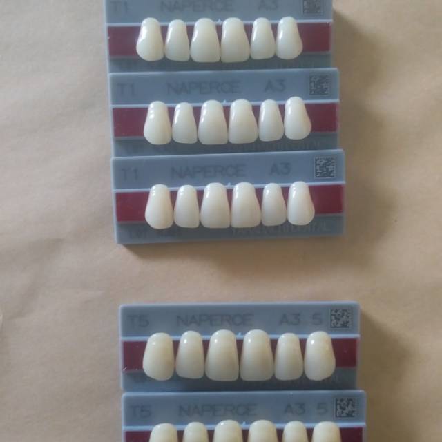 Gigi Palsu Anterior Depan Atas dan Bawah A2 A3 A3.5 NAPERCE