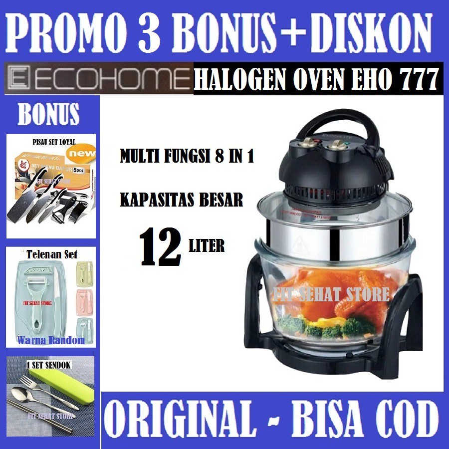 Jual ECOHOME Halogen Oven Air Fryer EHO777 12 Liter