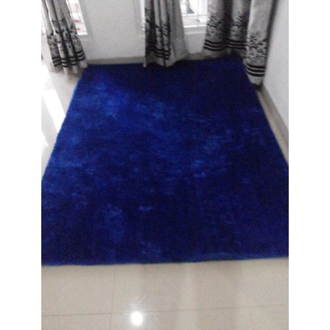 Karpet Bulu Rasfur tebal 5cm uk. 150x100cm busa HDP + BANTAL 1PCS