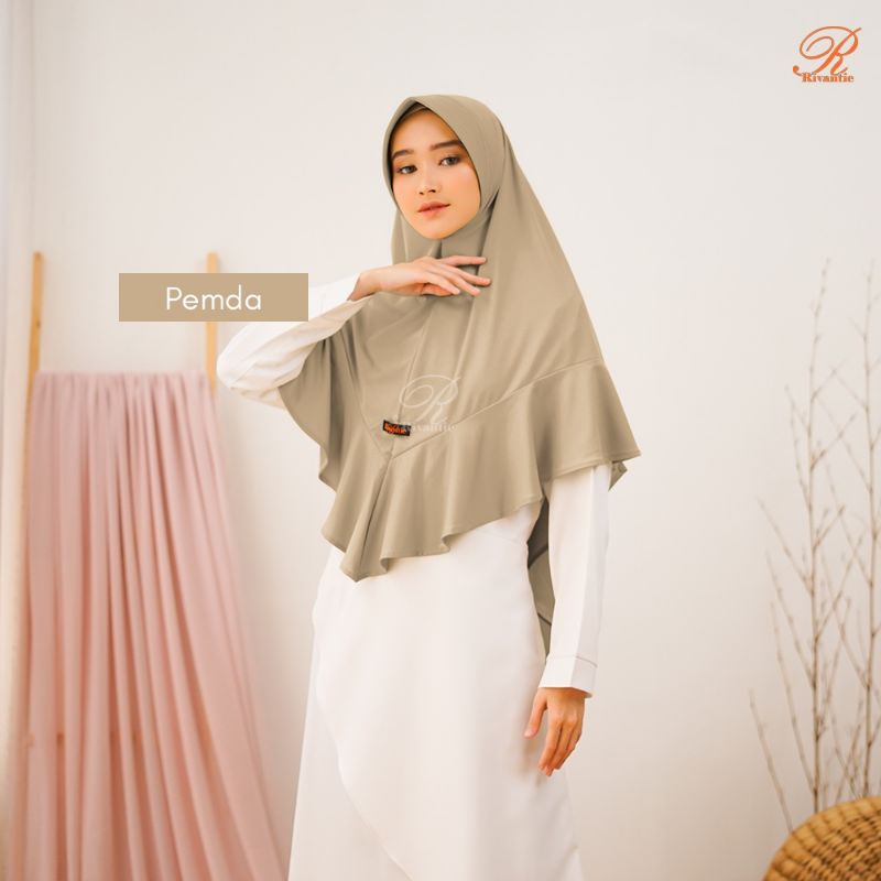 PROMO Kerudung Rivantie claudia M / kerudung instan / Jersey creb-PEMDA