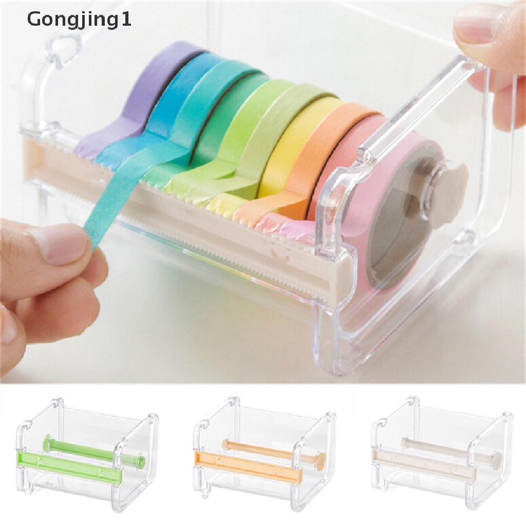 Gongjing1 Dispenser Selotip Washi Tape Dengan Pemotong