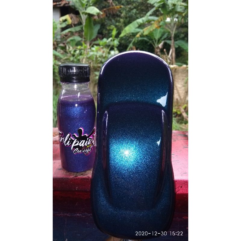 

cat bunglon blue purple