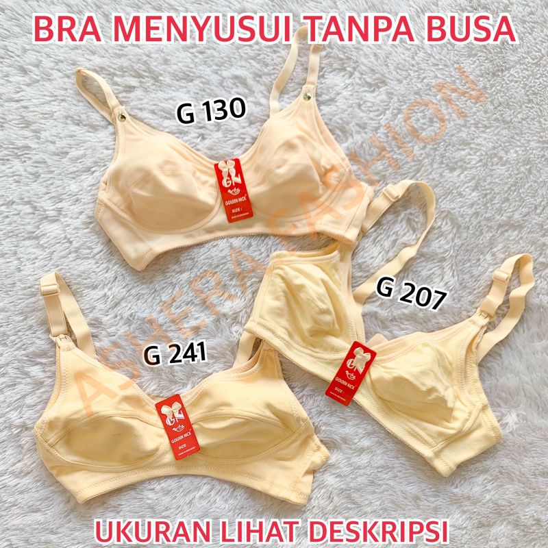 BRA MENYUSUI MERK GOLDEN NICK BH G130 G207 G241 G 130 207 241 TANPA BUSA DAN KAWAT BAHAN TEBAL LEMBUT HALUS ENAK MURAH EKONOMIS GROSIR GROSIRAN