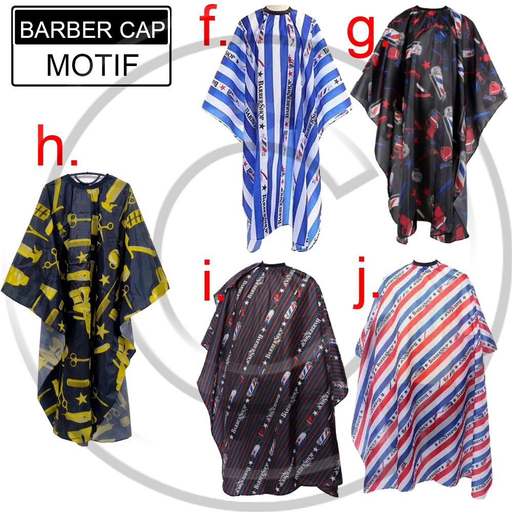 Barber Cape Corak Motif / Kep Pangkas Rambut Salon - CO