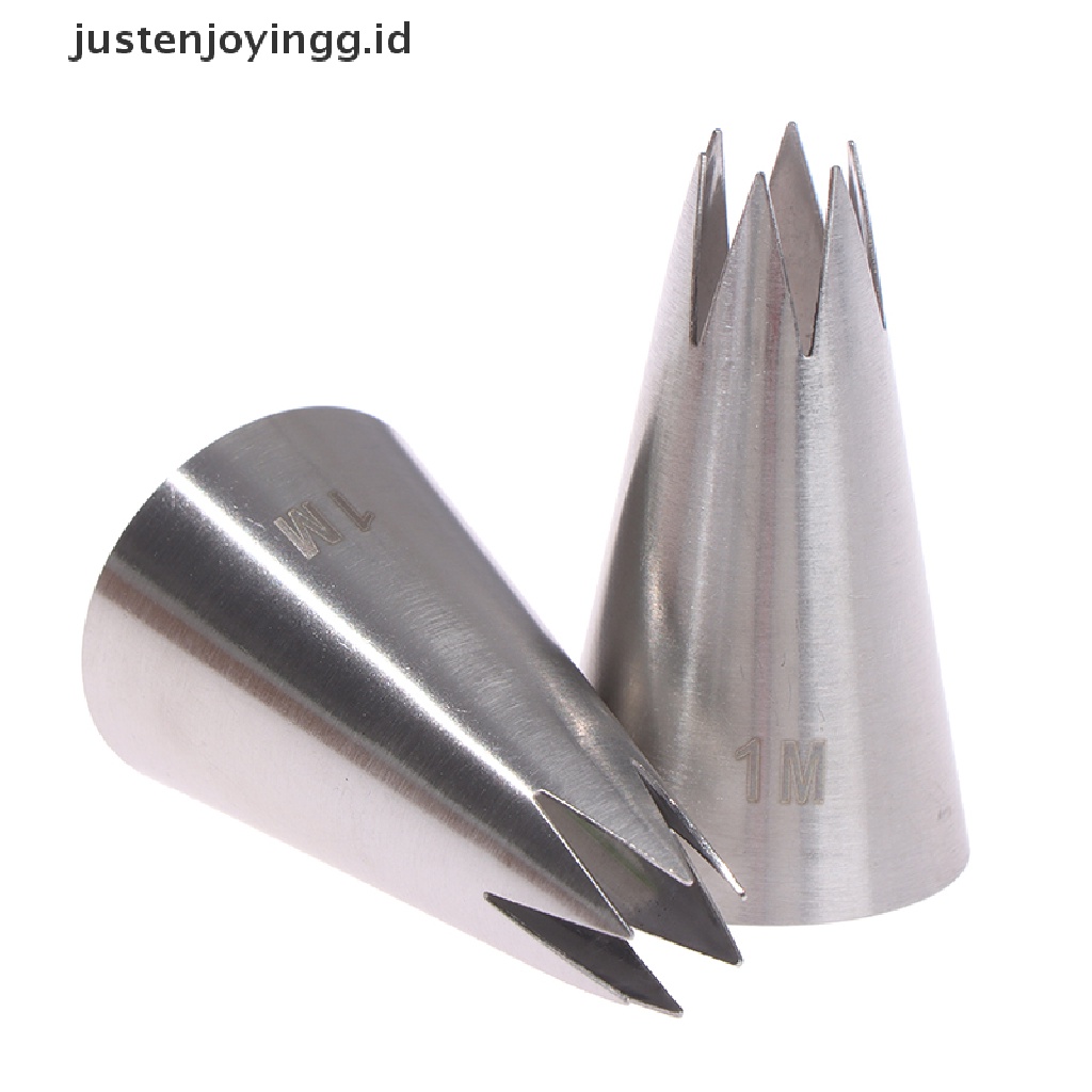 / / Justenjoyingg.id / 1M# Spuit Piping 6 Gigi Lurus Bahan stainless steel 304 Untuk Dekorasi Kue