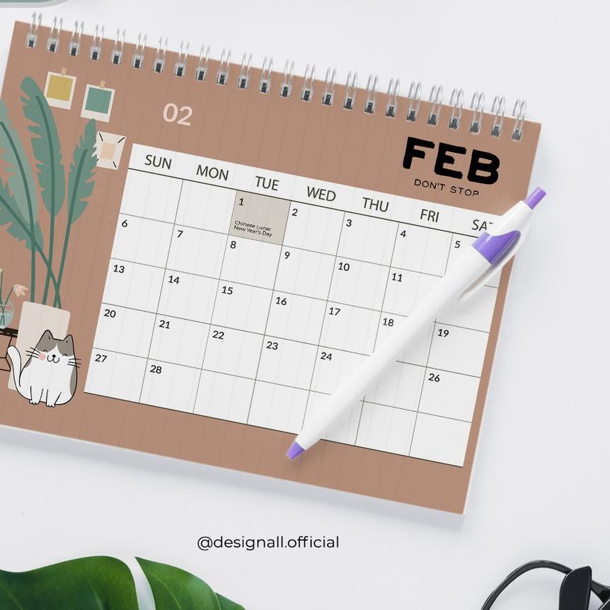 

Paling Bagus!! LR049 Designall Kalender Meja / Kalender Duduk Aesthetic Tahun 2022 Spiral FM