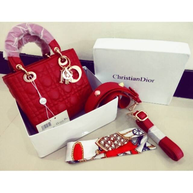 Tas christian dior mini / tas import merah