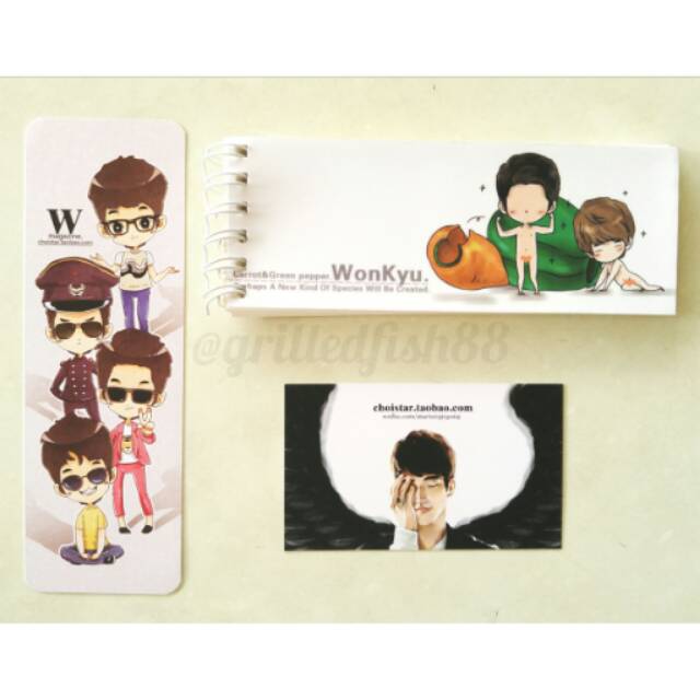 

[READY STOCK] SUPER JUNIOR Notepad Notebook - Siwon & Kyuhyun 'Carrot & Greenpepper' by choi_star